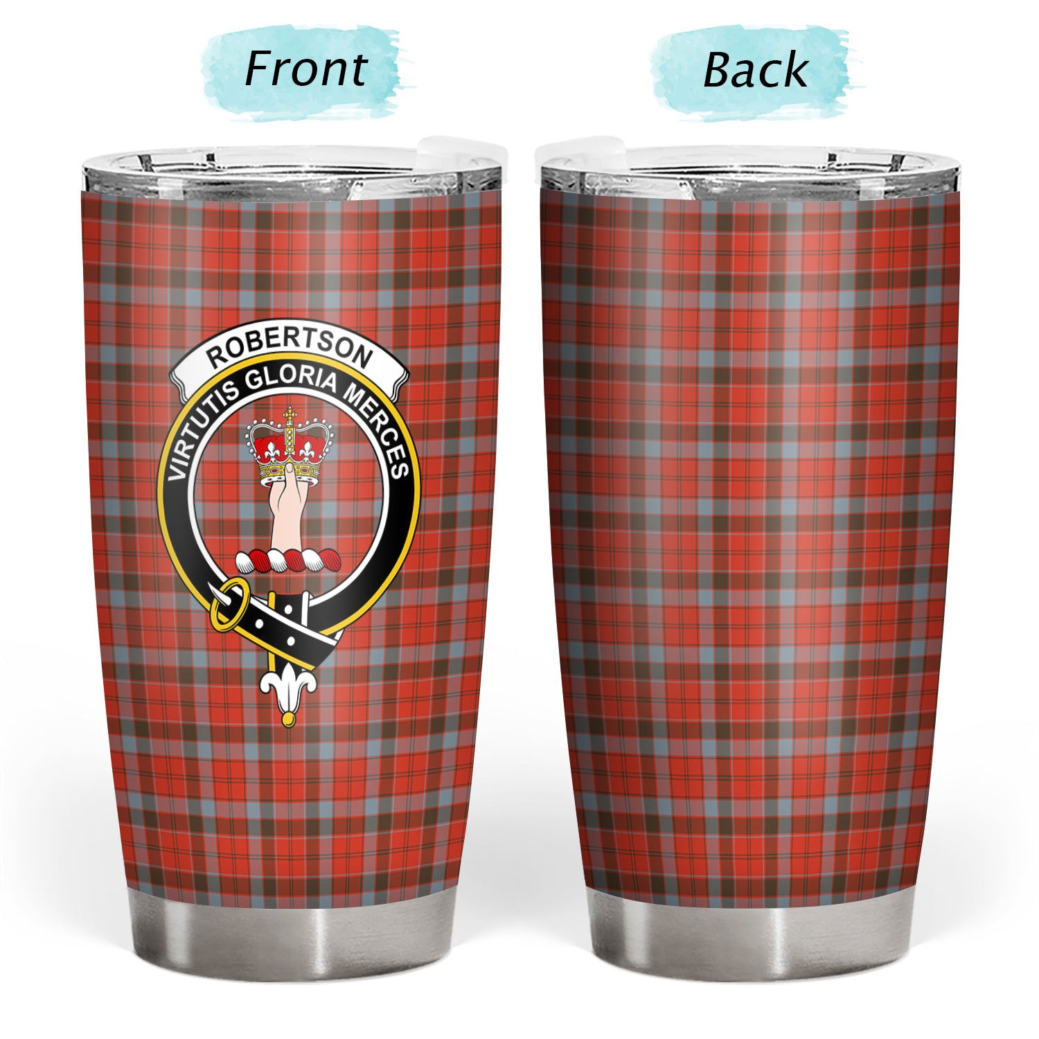 Robertson Weathered Tartan Crest Tumbler