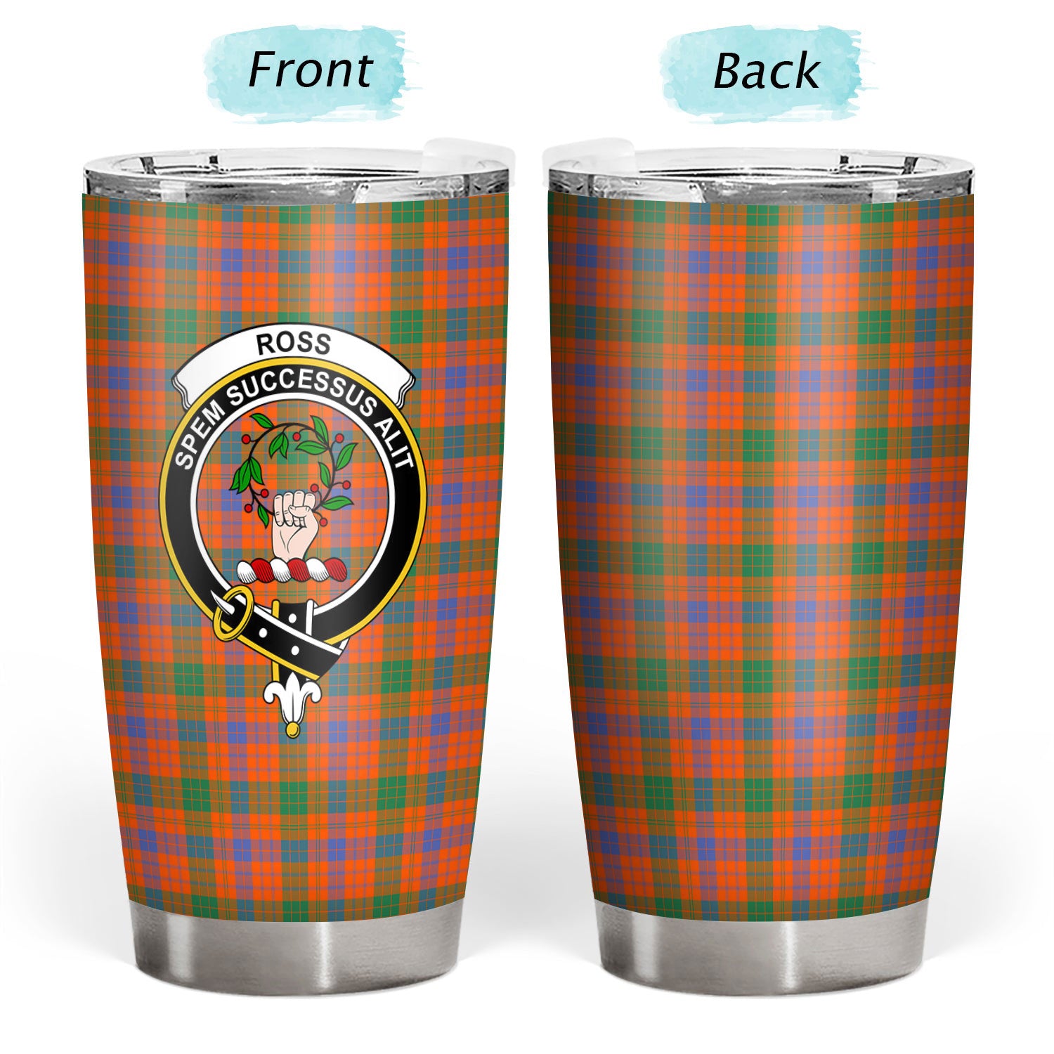 Ross Ancient Tartan Crest Tumbler