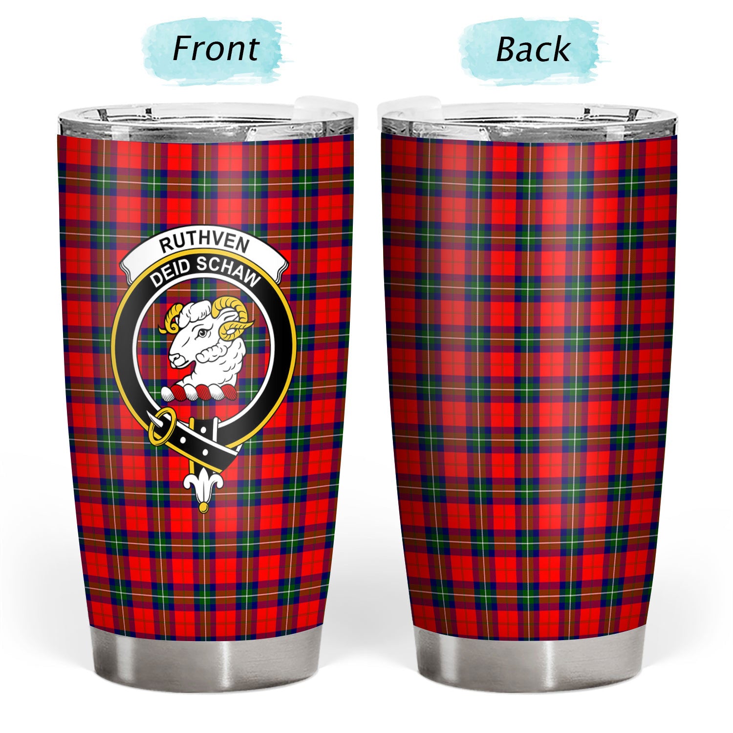 Ruthven Modern Tartan Crest Tumbler