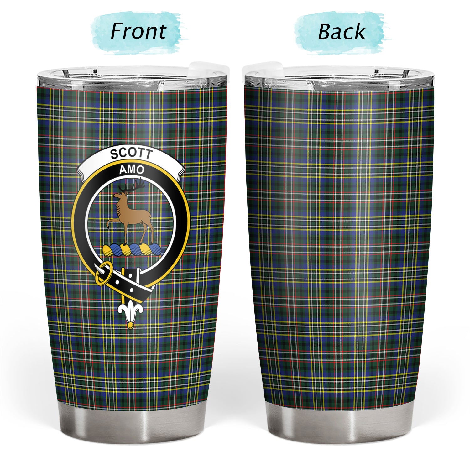 Scott Green Modern Tartan Crest Tumbler