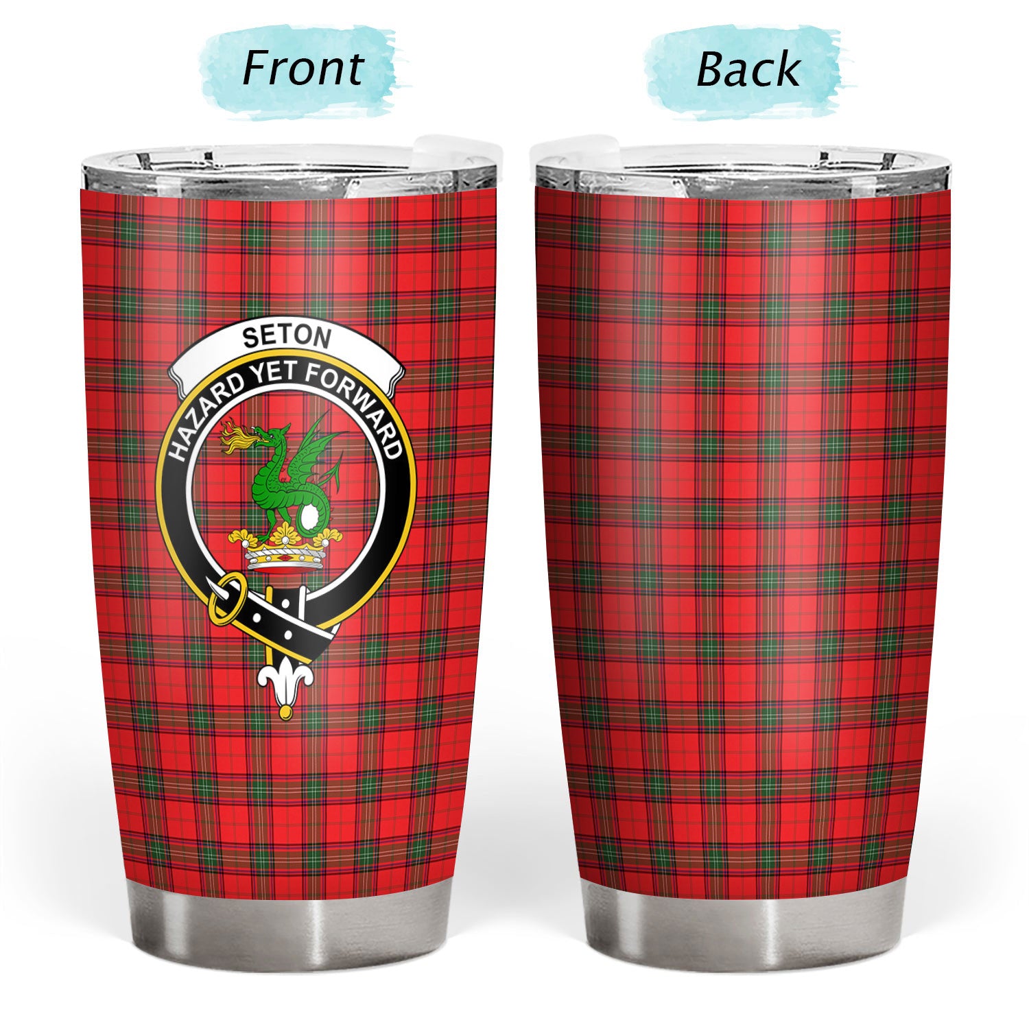 Seton Modern Tartan Crest Tumbler