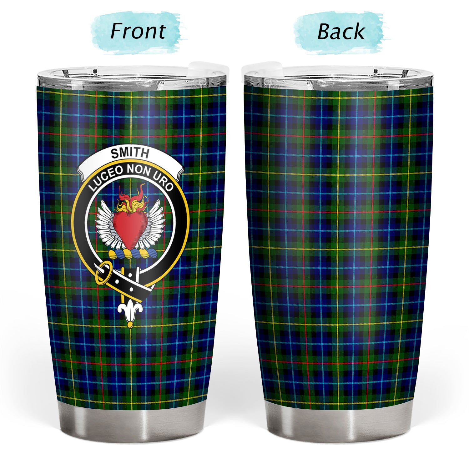 Smith Modern Tartan Crest Tumbler