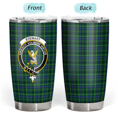 Stewart Hunting Modern Tartan Crest Tumbler