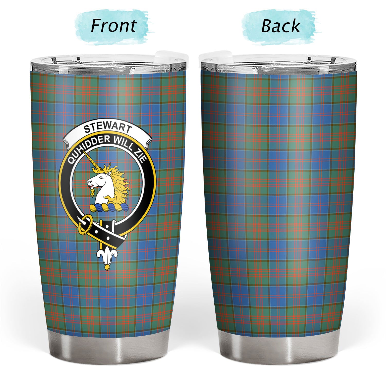 Stewart of Appin Hunting Ancient Tartan Crest Tumbler