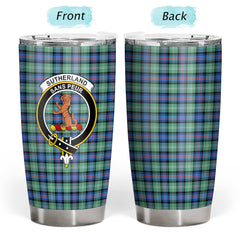 Sutherland Old Ancient Tartan Crest Tumbler