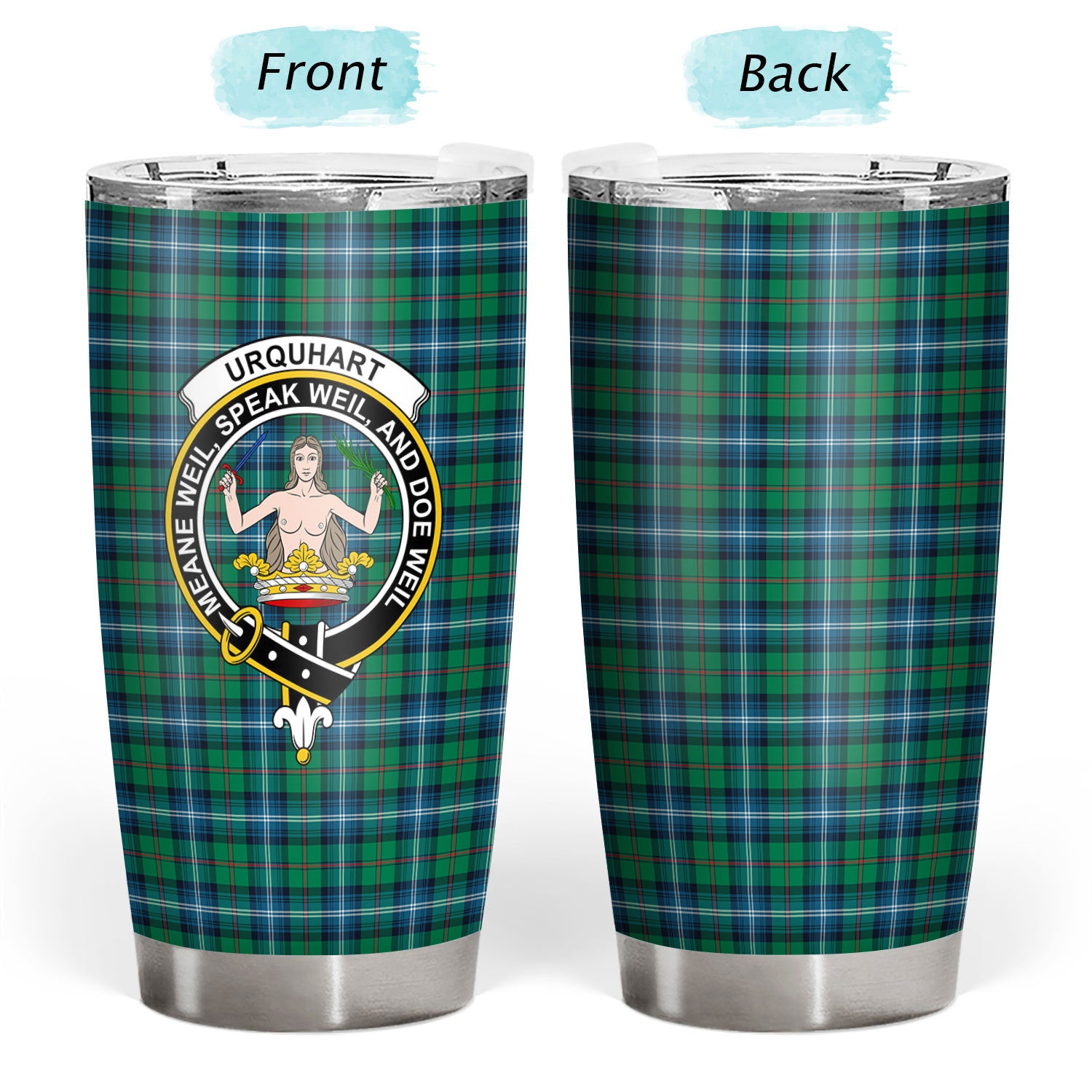 Urquhart Ancient Tartan Crest Tumbler