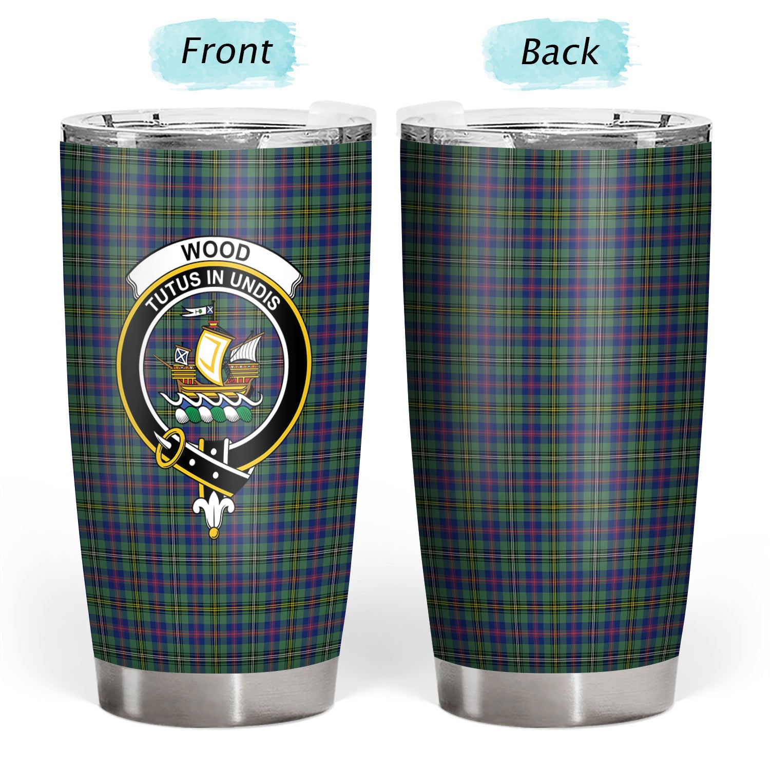 Wood Tartan Crest Tumbler