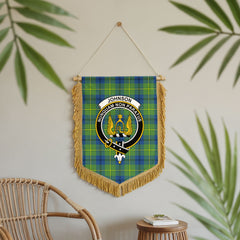 Johnson Ancient Tartan Crest Wall Hanging Banner - Wood Pole
