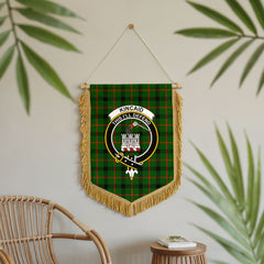 Kincaid Tartan Crest Wall Hanging Banner - Wood Pole