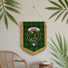 Kinloch Tartan Crest Wall Hanging Banner - Wood Pole