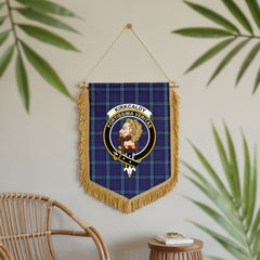 Kirkcaldy Tartan Crest Wall Hanging Banner - Wood Pole