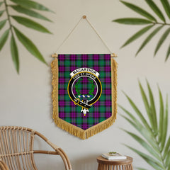 MacArthur - Milton Tartan Crest Wall Hanging Banner - Wood Pole