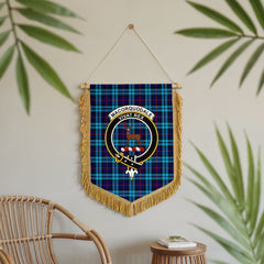MacCorquodale Tartan Crest Wall Hanging Banner - Wood Pole