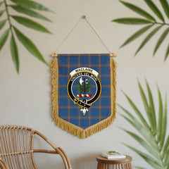 MacLaine of Loch Buie Hunting Ancient Tartan Crest Wall Hanging Banner - Wood Pole