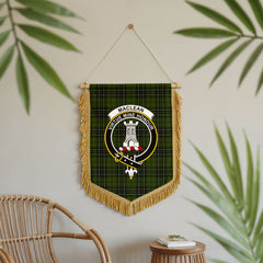 MacLean Hunting Tartan Crest Wall Hanging Banner - Wood Pole