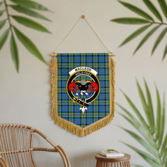 MacLeod of Harris Ancient Tartan Crest Wall Hanging Banner - Wood Pole