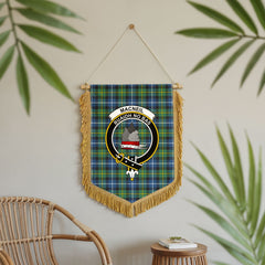MacNeil of Barra Ancient Tartan Crest Wall Hanging Banner - Wood Pole