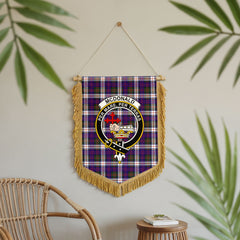 McDonald Dress Modern Tartan Crest Wall Hanging Banner - Wood Pole