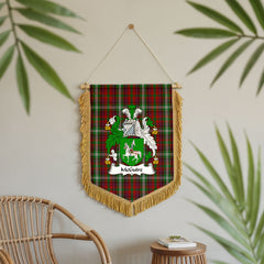 McGuire Tartan Coat Of Arms Wall Hanging Banner - Wood Pole