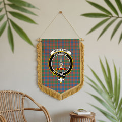 McIntyre Ancient Tartan Crest Wall Hanging Banner - Wood Pole