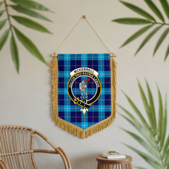 McKerrell Tartan Crest Wall Hanging Banner - Wood Pole