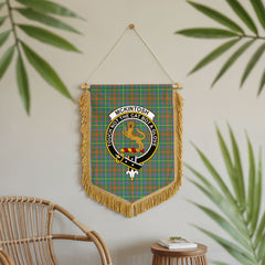 McKintosh Hunting Ancient Tartan Crest Wall Hanging Banner - Wood Pole