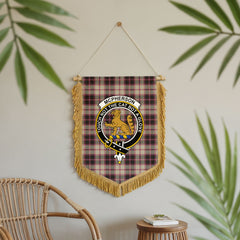 McPherson Hunting Ancient Tartan Crest Wall Hanging Banner - Wood Pole