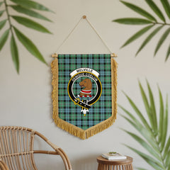 Melville Tartan Crest Wall Hanging Banner - Wood Pole