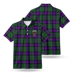 Armstrong Modern Tartan Crest Birdseye Mesh Polo Shirt