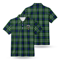 Blackadder Tartan Crest Birdseye Mesh Polo Shirt
