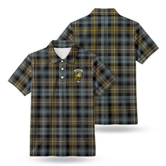 Campbell Argyll Weathered Tartan Crest Birdseye Mesh Polo Shirt