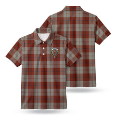 Davidson Dress Dancers Tartan Crest Birdseye Mesh Polo Shirt