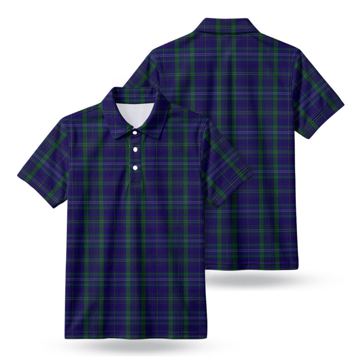 Davies Tartan Birdseye Mesh Polo Shirt