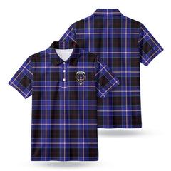 Dunlop Modern Tartan Crest Birdseye Mesh Polo Shirt