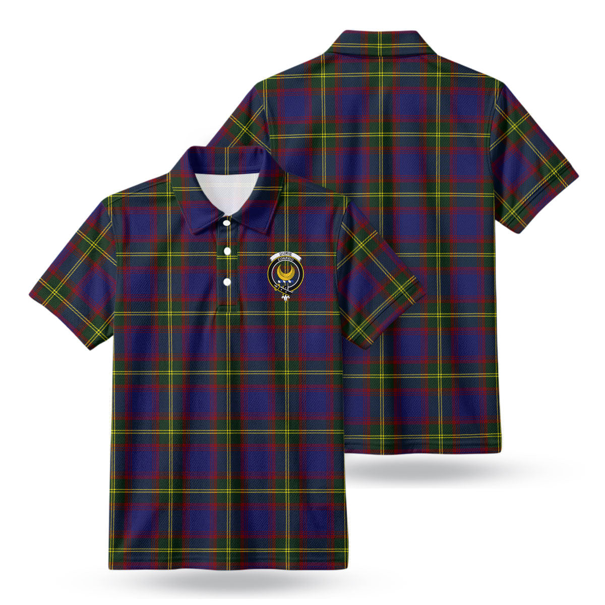 Durie Tartan Crest Birdseye Mesh Polo Shirt