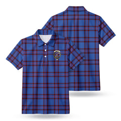 Elliot Modern Tartan Crest Birdseye Mesh Polo Shirt
