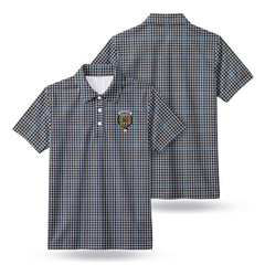 Gladstone Tartan Crest Birdseye Mesh Polo Shirt
