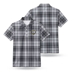 Glendinning Tartan Crest Birdseye Mesh Polo Shirt
