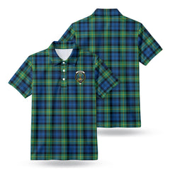 Gordon Ancient Tartan Crest Birdseye Mesh Polo Shirt