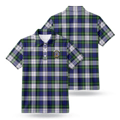Gordon Dress Modern Tartan Crest Birdseye Mesh Polo Shirt