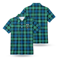 Gunn Ancient Tartan Crest Birdseye Mesh Polo Shirt