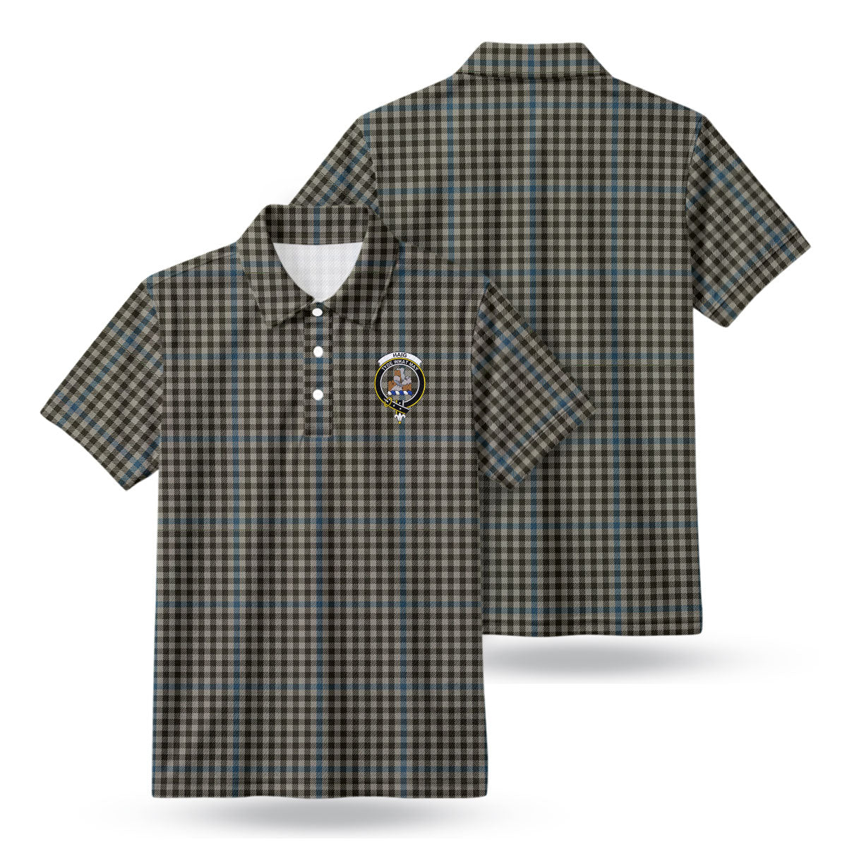 Haig Check Tartan Crest Birdseye Mesh Polo Shirt