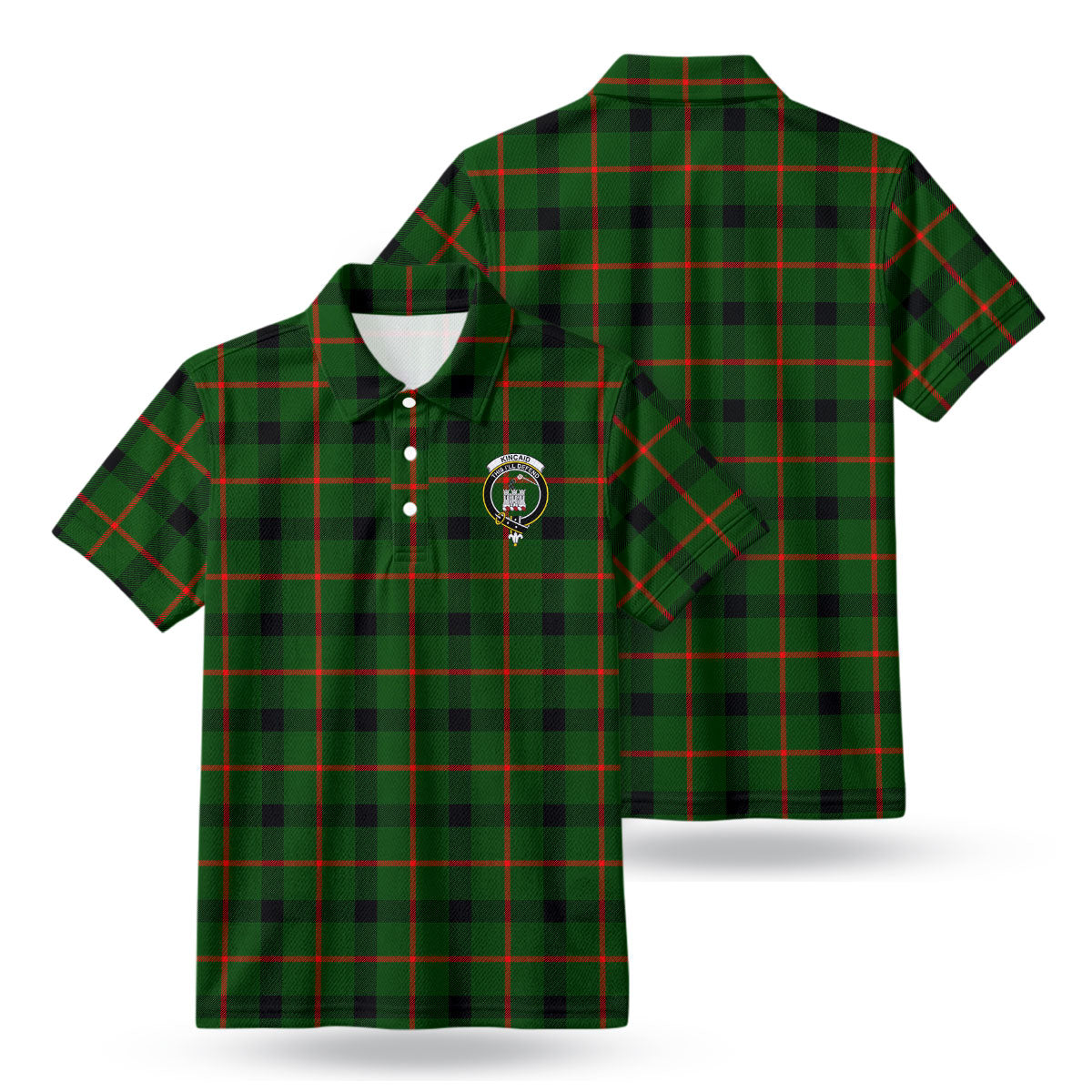 Kincaid Tartan Crest Birdseye Mesh Polo Shirt