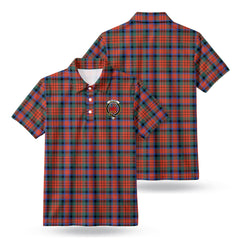 MacDuff Ancient Tartan Crest Birdseye Mesh Polo Shirt