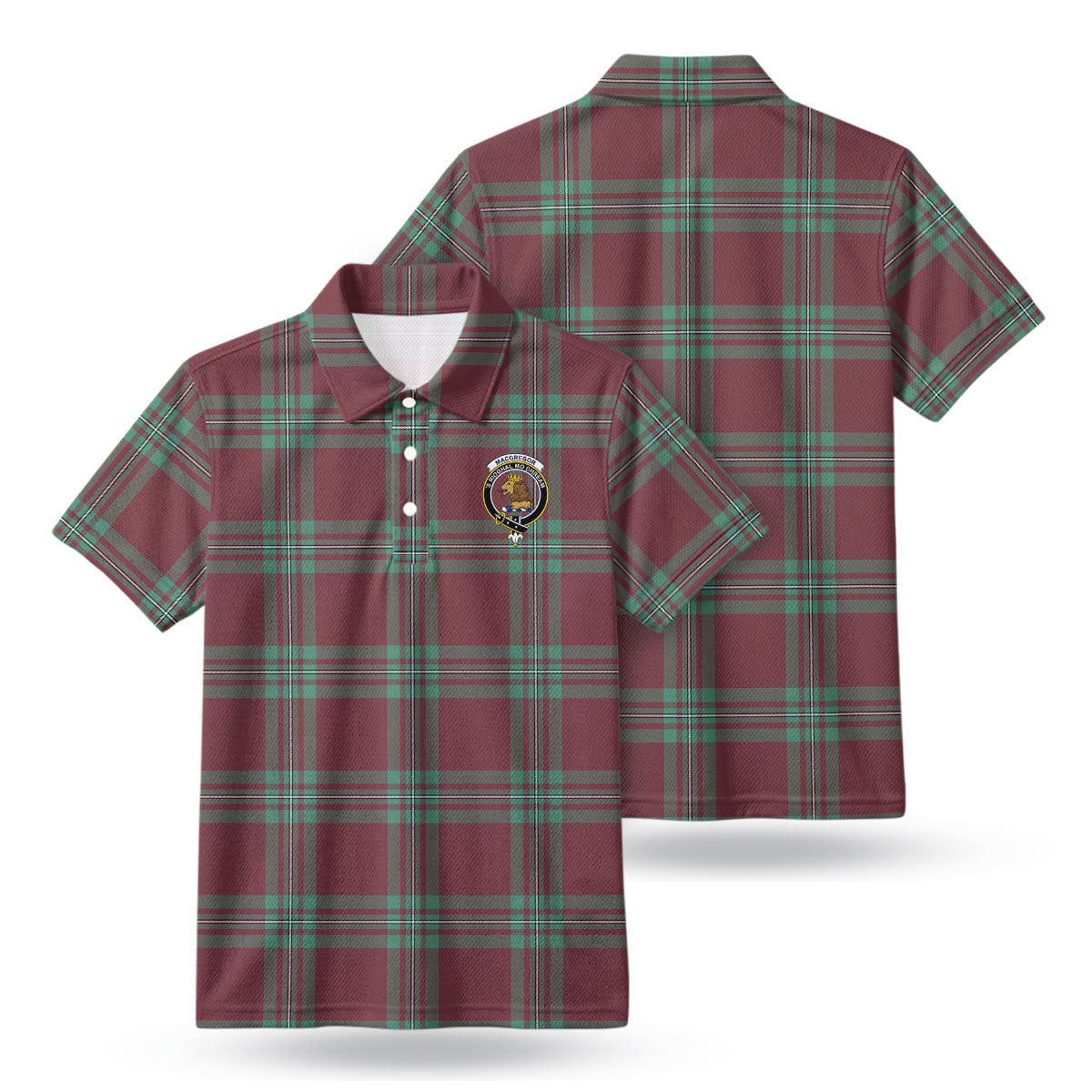 MacGregor Hunting Ancient Tartan Crest Birdseye Mesh Polo Shirt