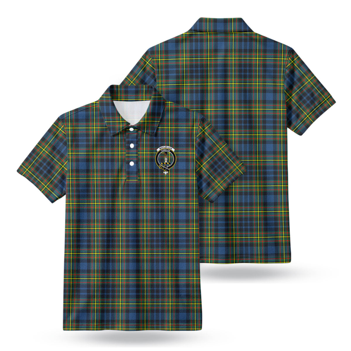 MacLellan Ancient Tartan Crest Birdseye Mesh Polo Shirt