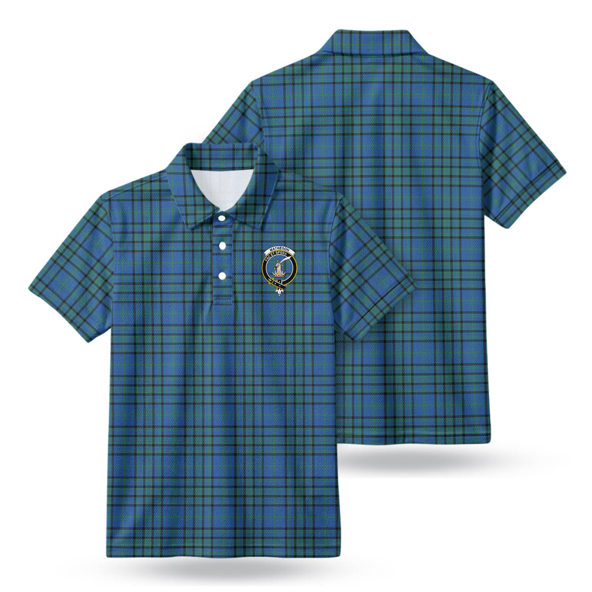 Matheson Hunting Ancient Tartan Crest Birdseye Mesh Polo Shirt