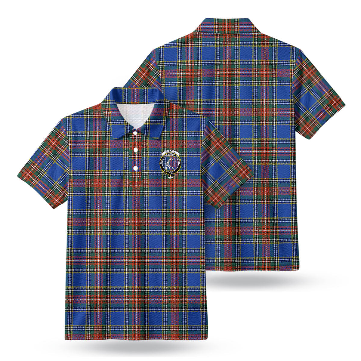 McBeth Ancient Tartan Crest Birdseye Mesh Polo Shirt