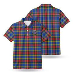 McBeth Modern Tartan Crest Birdseye Mesh Polo Shirt