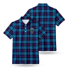 McCorquodale Tartan Crest Birdseye Mesh Polo Shirt